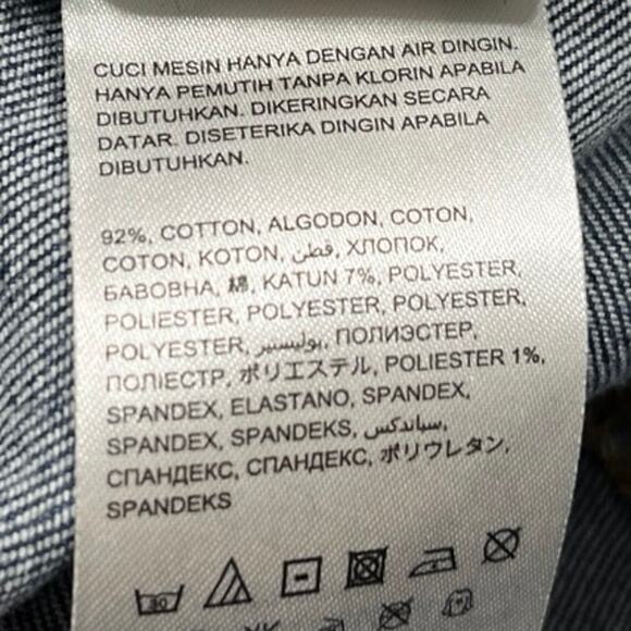 Bebe Women's Blue Distressed Low Rise Stretch Casual Skinny Denim Jeans Size 24 - Picture 6 of 6